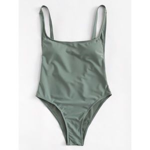 Backless One Piece Swimsuit